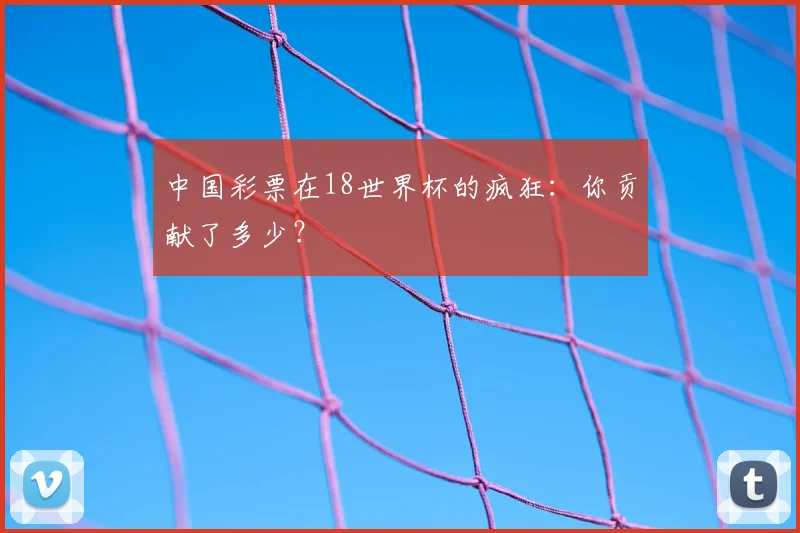 中国彩票在18世界杯的疯狂:你贡献了多少?